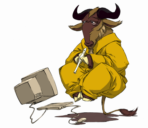 GNU meditating/levitating